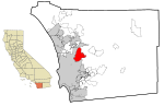 San Diego County California Incorporated and Unincorporated areas Poway Highlighted